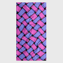 Бандана-труба Фиолетово-сиреневая плетёнка - оптическая иллюзия, цвет: 3D-принт — фото 2