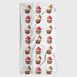 Бандана-труба Новогодние кексики, паттерн, цвет: 3D-принт — фото 2