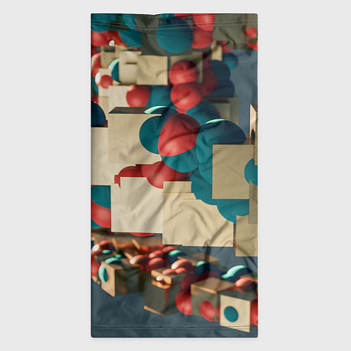Бандана Абстрактное совмещение кубиков и шаров / 3D-принт – фото 3