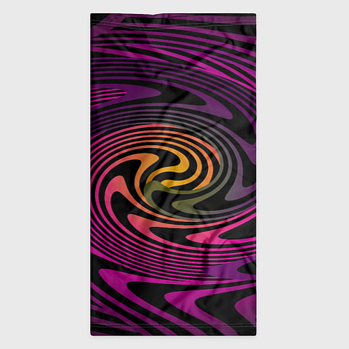 Бандана Бордово черный абстрактный узор спираль / 3D-принт – фото 3