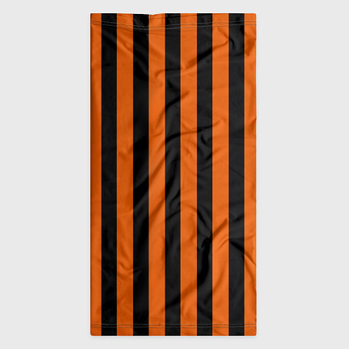 Бандана Полосатый узор в красных оранжевых тонах на черном / 3D-принт – фото 3