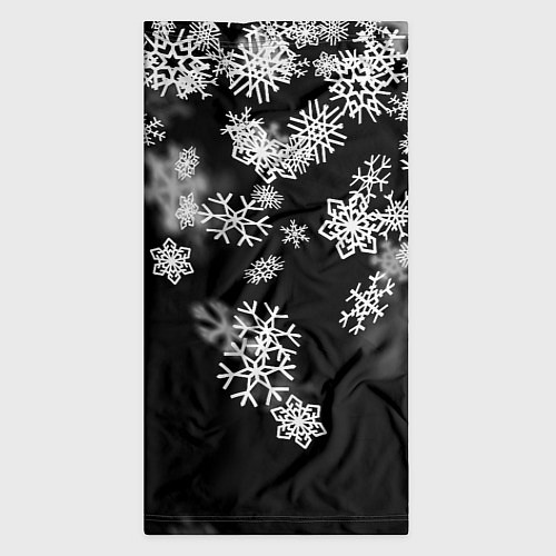 Бандана Белые снежинки / 3D-принт – фото 3