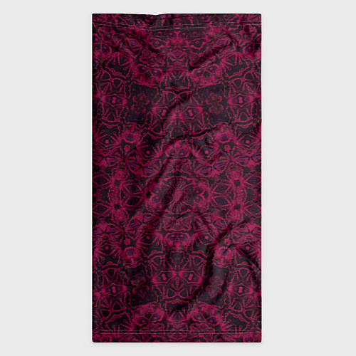 Бандана Малиновый орнамент на черном / 3D-принт – фото 3