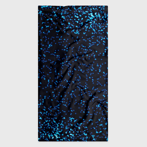Бандана Неоновый синий блеск на черном фоне / 3D-принт – фото 3