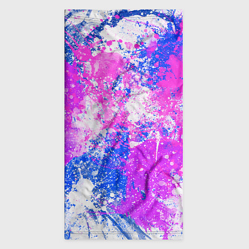 Бандана Разбрызганная фиолетовая краска - светлый фон / 3D-принт – фото 3