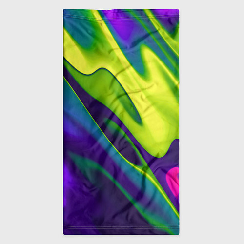 Бандана Сине-зелёное и фиолетовое абстрактное слияние / 3D-принт – фото 3