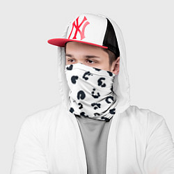 Бандана-труба Снежный барсик, цвет: 3D-принт — фото 2