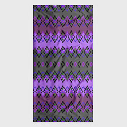 Бандана-труба Серо-фиолетовый этнический геометрический узор, цвет: 3D-принт — фото 2