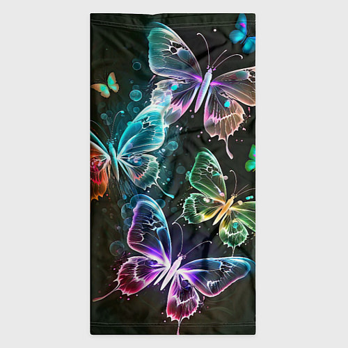 Бандана Неоновые дикие бабочки / 3D-принт – фото 3