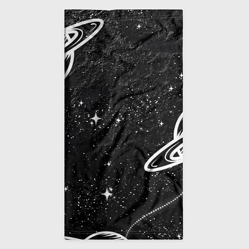 Бандана Черно-белый Сатурн / 3D-принт – фото 3