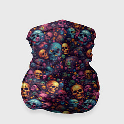 Бандана-труба Россыпь мелких разноцветных черепков, цвет: 3D-принт