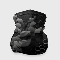 Бандана-труба Взрыл черных плит и обломки, цвет: 3D-принт