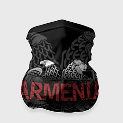 Бандана-труба Герб Армении с надписью Armenia, цвет: 3D-принт