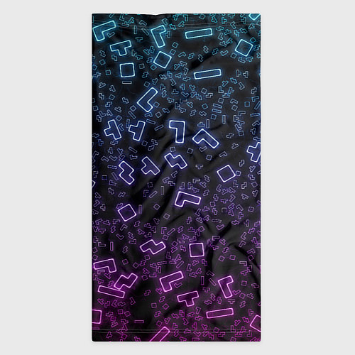Бандана Неоновый узор тетрис / 3D-принт – фото 3