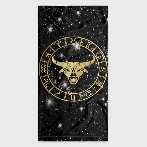 Бандана Телец золотой на звездном небе / 3D-принт – фото 3