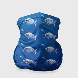 Бандана-труба Subnautica паттерн с рыбками, цвет: 3D-принт
