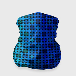 Бандана-труба Сине-зеленый геометрический узор, цвет: 3D-принт