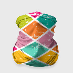 Бандана-труба Весёлые ромбики, цвет: 3D-принт