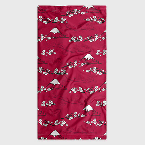 Бандана Японский паттерн - цветение сакуры / 3D-принт – фото 3