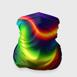 Бандана-труба Неоновые радужные разводы, цвет: 3D-принт