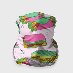 Бандана-труба Бутерброды, цвет: 3D-принт