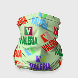 Бандана-труба Валерия - разноцветный текст, цвет: 3D-принт