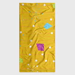 Бандана-труба Yellow abstraction, цвет: 3D-принт — фото 2