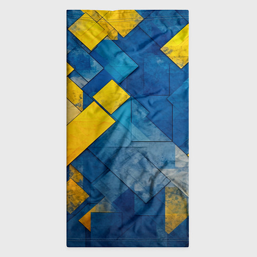 Бандана Синяя и жёлтая геометрия / 3D-принт – фото 3