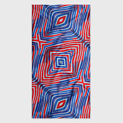 Бандана-труба Красно-синие абстрактные полосы, цвет: 3D-принт — фото 2