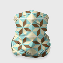 Бандана-труба Brown blue pattern, цвет: 3D-принт