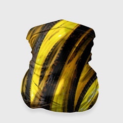 Бандана-труба Черные и золотые линии, цвет: 3D-принт