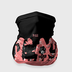 Бандана-труба BLACK PINK на черно-розовом, цвет: 3D-принт