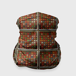 Бандана-труба Разноцветные мозаичные кубы, цвет: 3D-принт
