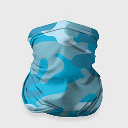 Бандана-труба Камуфляж военный синий, цвет: 3D-принт