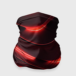 Бандана-труба Красный неон абстракция, цвет: 3D-принт