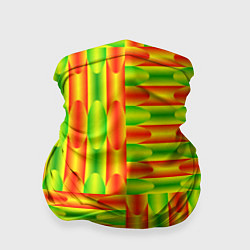 Бандана-труба Паттерн зеленый с оранжевым, цвет: 3D-принт