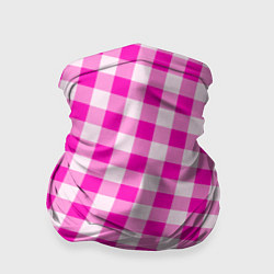 Бандана-труба Розовая клетка Барби, цвет: 3D-принт