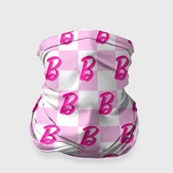 Бандана-труба Розовая шашка и Барби, цвет: 3D-принт