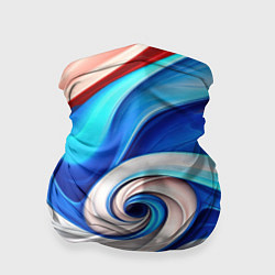 Бандана-труба Волны в цвете флага РФ, цвет: 3D-принт