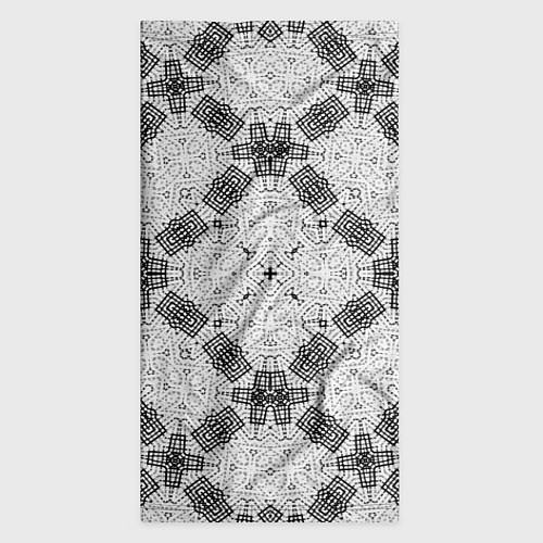 Бандана Черно-белый ажурный кружевной узор Геометрия / 3D-принт – фото 3