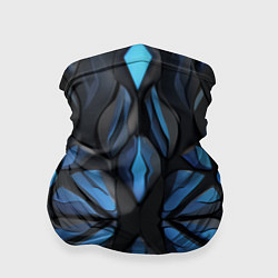 Бандана-труба Синие объемные узоры, цвет: 3D-принт