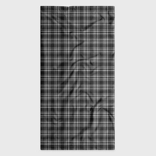 Бандана Черно-белая шотландка / 3D-принт – фото 3