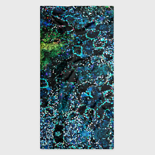Бандана Мозаичный узор в синих и зеленых тонах / 3D-принт – фото 3