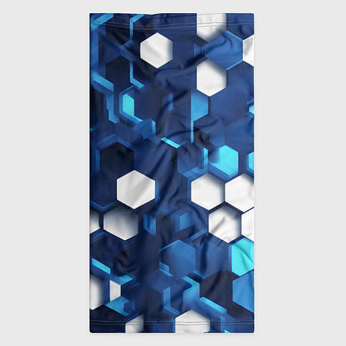 Бандана Cyber hexagon Blue / 3D-принт – фото 3