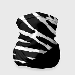 Бандана-труба Полосы зебры с черным, цвет: 3D-принт