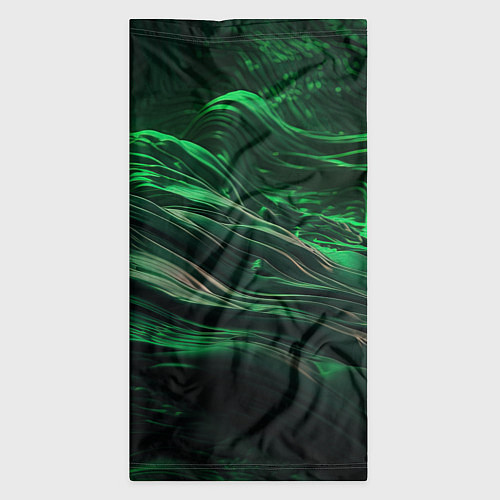 Бандана Зеленые абстрактные волны / 3D-принт – фото 3