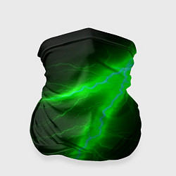 Бандана-труба Зеленый разряд молнии, цвет: 3D-принт