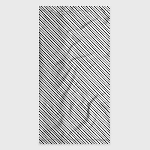 Бандана Чёрные полосы на белом / 3D-принт – фото 3