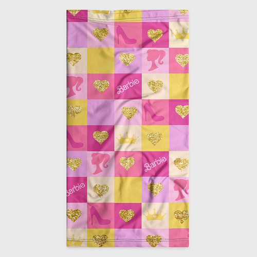 Бандана Барби: желтые и розовые квадраты паттерн / 3D-принт – фото 3