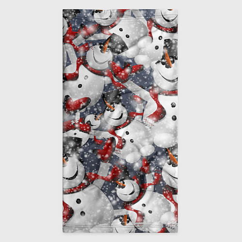 Бандана Зимний паттерн со снеговиками / 3D-принт – фото 3